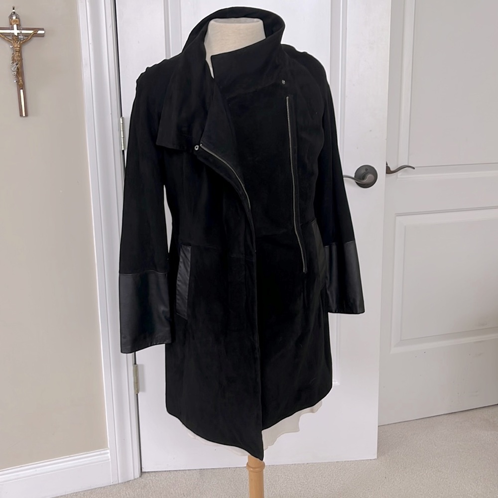 Suede and leather black Jacket